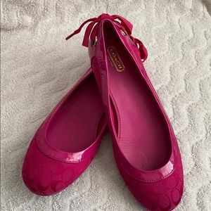 Hot Pink Coach flats